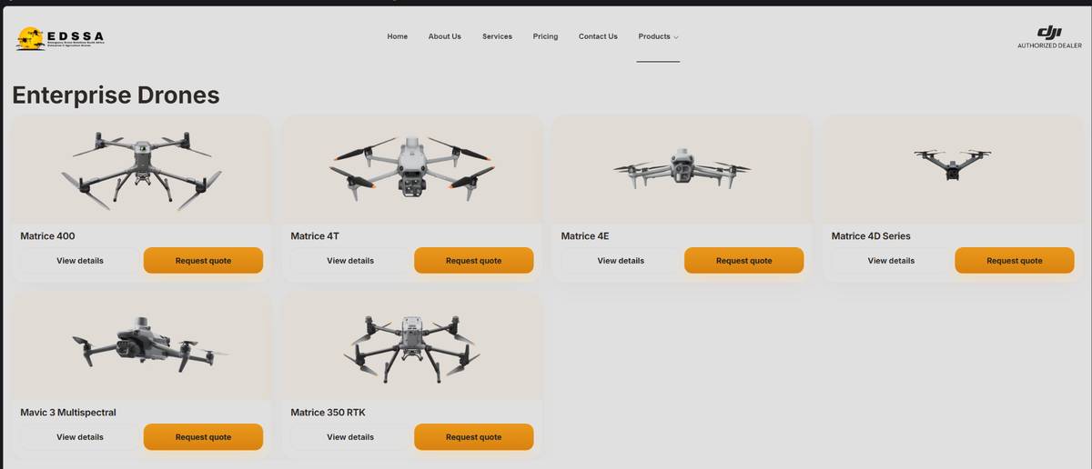 EDSSA enterprise drone catalogue