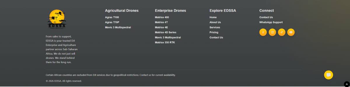EDSSA footer navigation