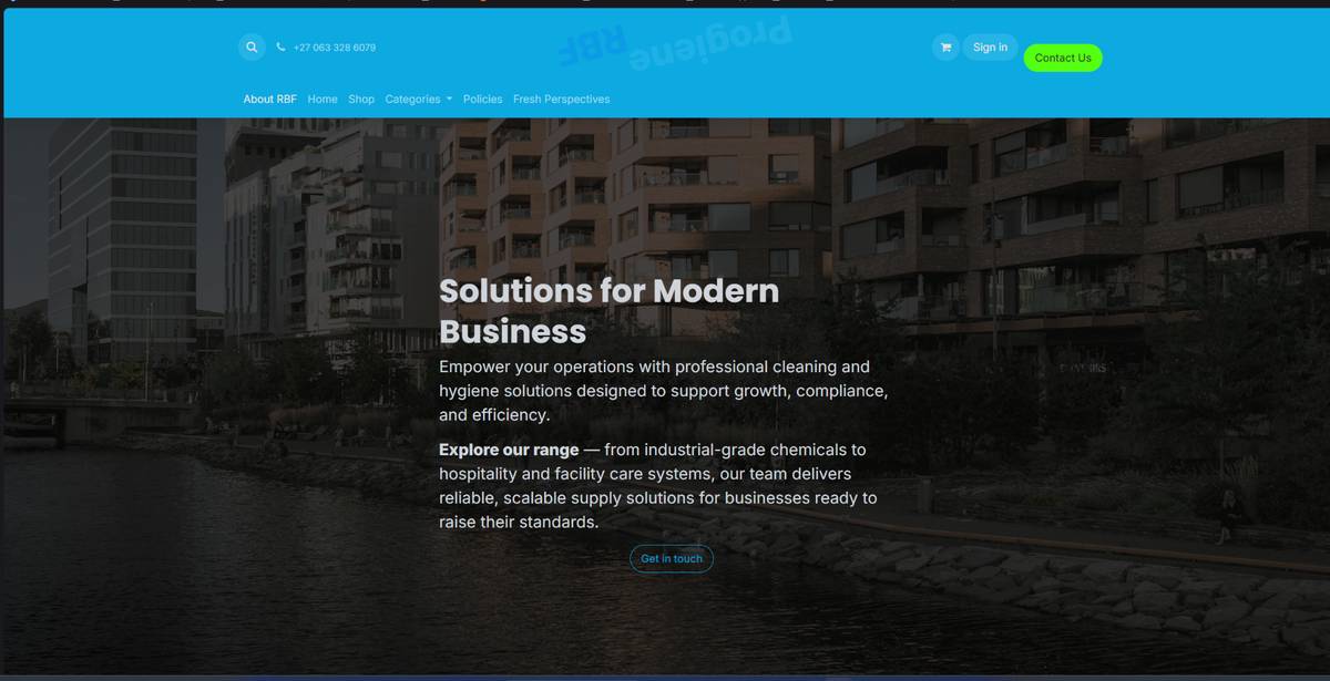 RBF Progiene business solutions hero