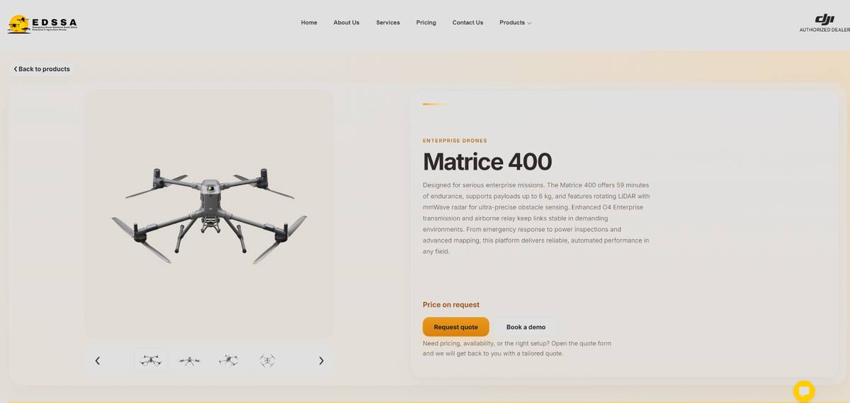 EDSSA product detail page
