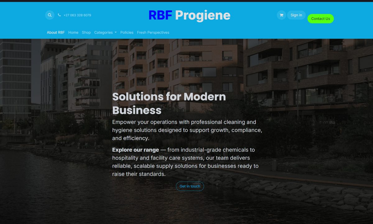 RBF Progiene website preview